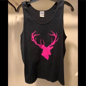 Gildan Novelty “Are you staring at my rack” antler tank top